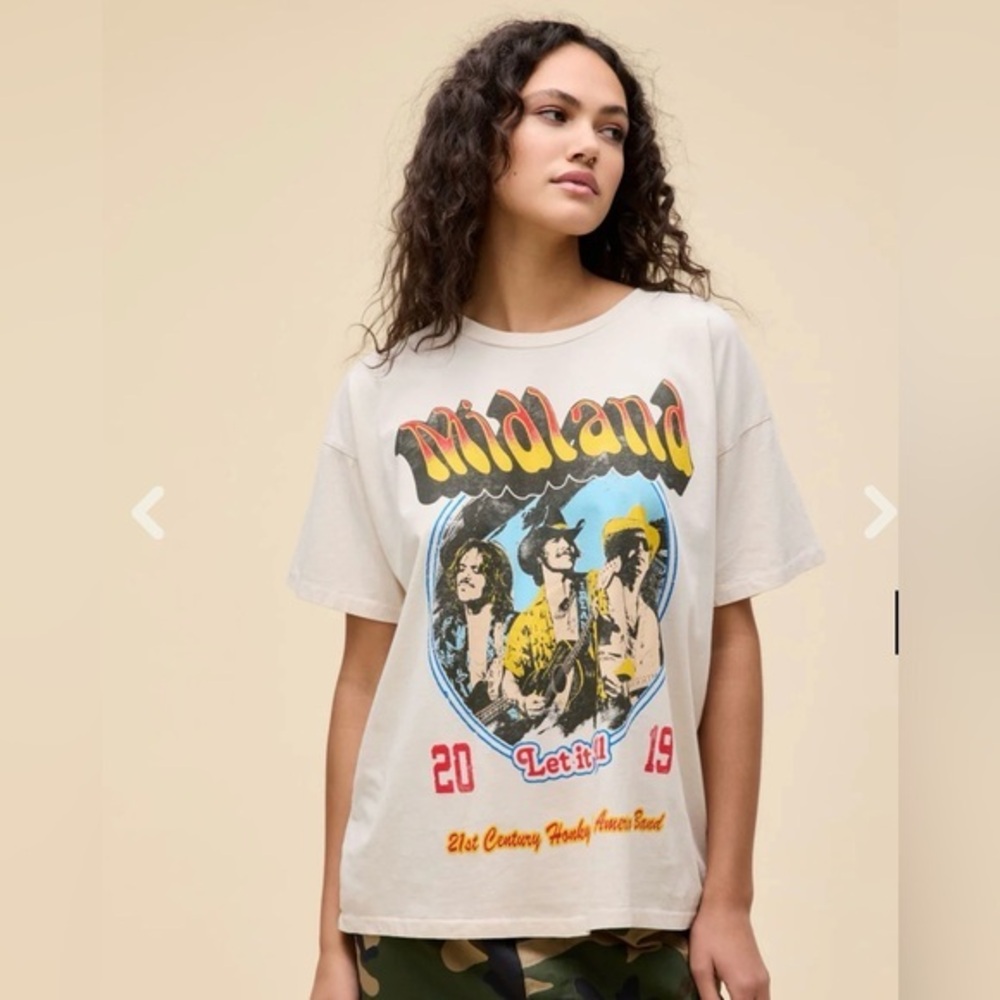 NWT Texan Trio Midland Let it Roll Tour Merch Tee by Daydreamer LA Small